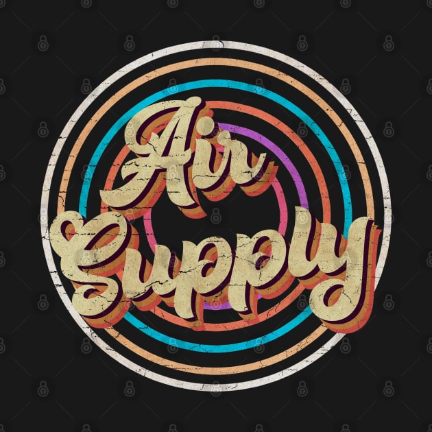 vintage circle line color Air Supply by KirikKikuk.Store