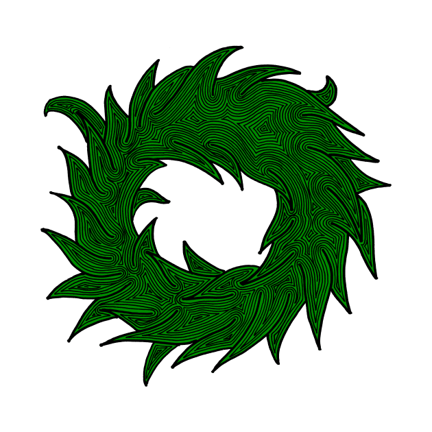 Wreath (black and green) by calenbundalas