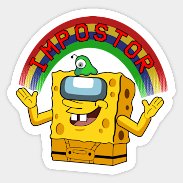 impostor among us sticker teepublic