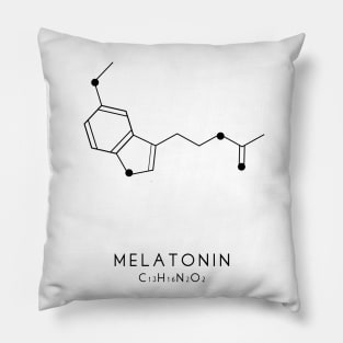 Melatonin Molecular Structure - White Pillow