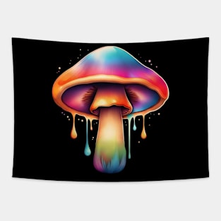 Trippy Drippy Rainbow Mushroom Tapestry
