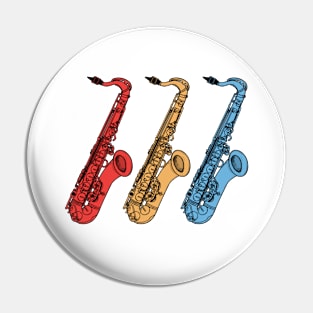 Saxophone Saxophonist Jazz Musician Summer Music Festival Pin