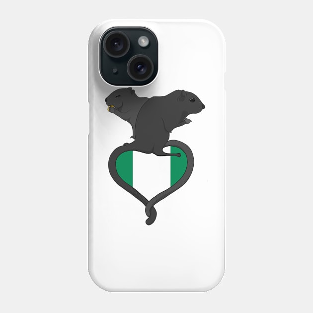 Gerbil Nigeria (dark) Phone Case by RampArt