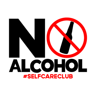 No Alcohol #SelfCareClub Alcoholics Anonymous T-Shirt