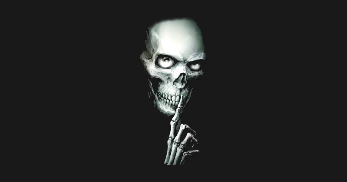 Skull Shhh Halloween Halloween Sticker TeePublic
