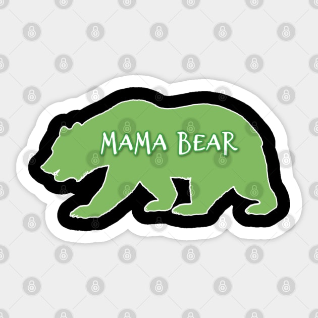 Green Mama Bear Gifts - Mama Bear Gifts - Sticker