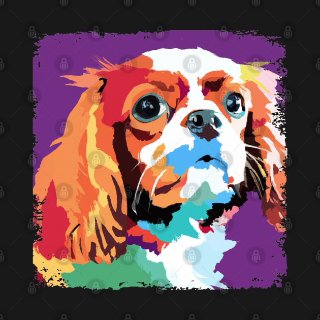 Cavalier King Charles Spaniel Pop Art - Dog Lover Gifts by PawPopArt