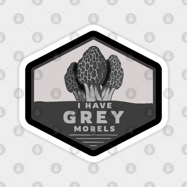 Grey Morels Magnet by Kaybi76