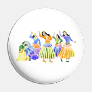 Persian Women Dancing Pin