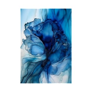 Blueberry Flame - Abstract Alcohol Ink Art T-Shirt