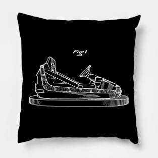 Dodgem Bumper Car Amusement Ride Patent Print Pillow