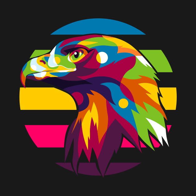 Falcon Head Pop Art by wpaprint