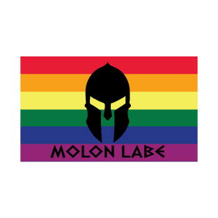 Rainbow Flag Molon Labe T-Shirt