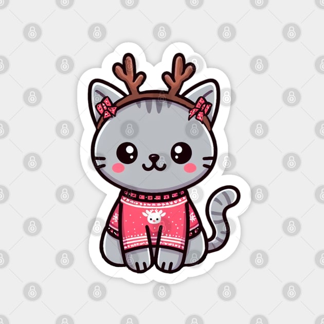 Meowy Christmas! Magnet by Merlyn Morris