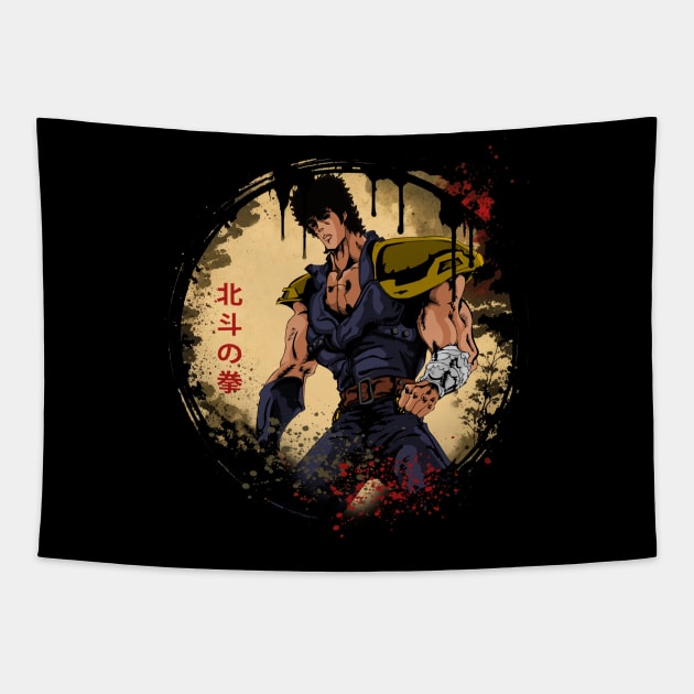 Brutal Battles Fist Of The North Star's Unyielding Force Tapestry by goddessesRED