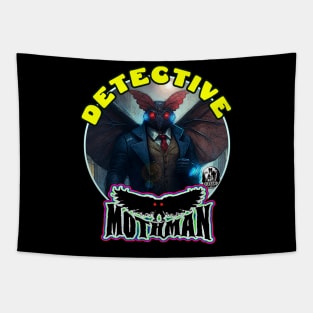 Detective Mothman Flying Humanoid Moth Crime Fighter Monster 2 Tapestry