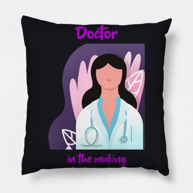 Doctor in the making V-2 Pillow by Aversome