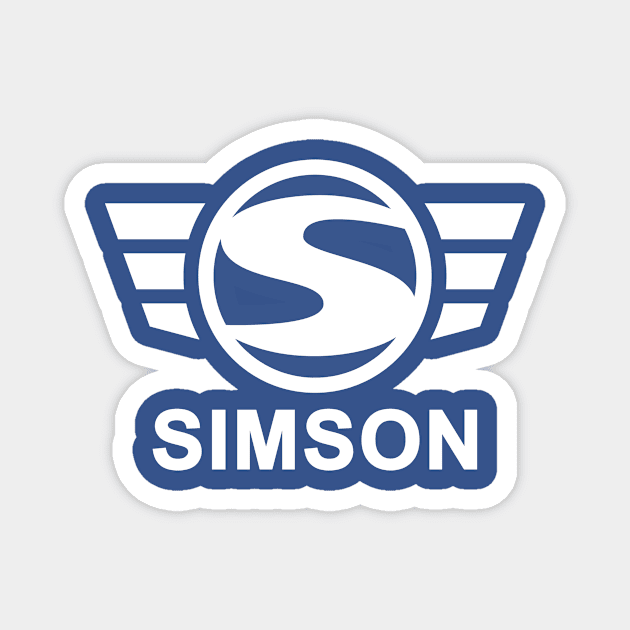 Simson logo (white) Magnet by GetThatCar