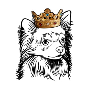 Longhaired Chihuahua Dog King Queen Wearing Crown T-Shirt