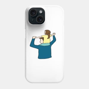 On dad's shoulders Phone Case