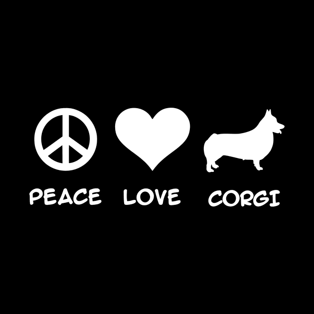 Peace, Love, Welsh Corgi Pembroke by Designzz