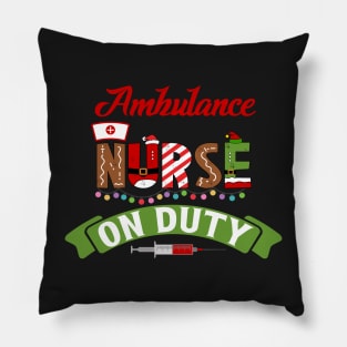 Funny Nurse Life Christmas Pun Quote Hilarious Joke Idea Ambulance Pillow