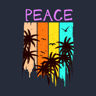 Peace: Palms And Seagulls T-Shirt