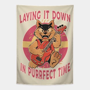 Laying it Down in Purr-fect Time Tapestry