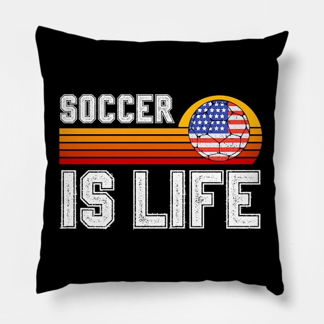 Soccer Is Life Pillow by footballomatic