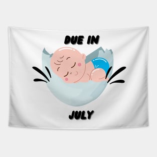 Due in July Baby Gift Tapestry