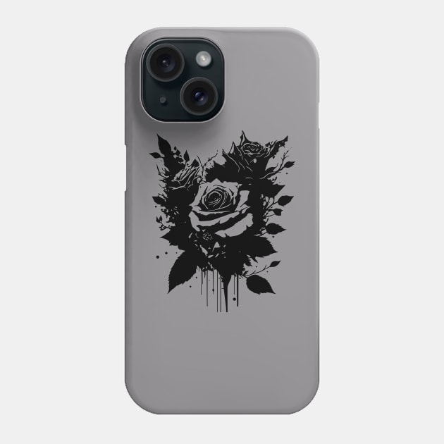 black rose tattoo Phone Case by lkn