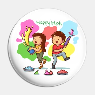 Happy Holi Latest Design Pin