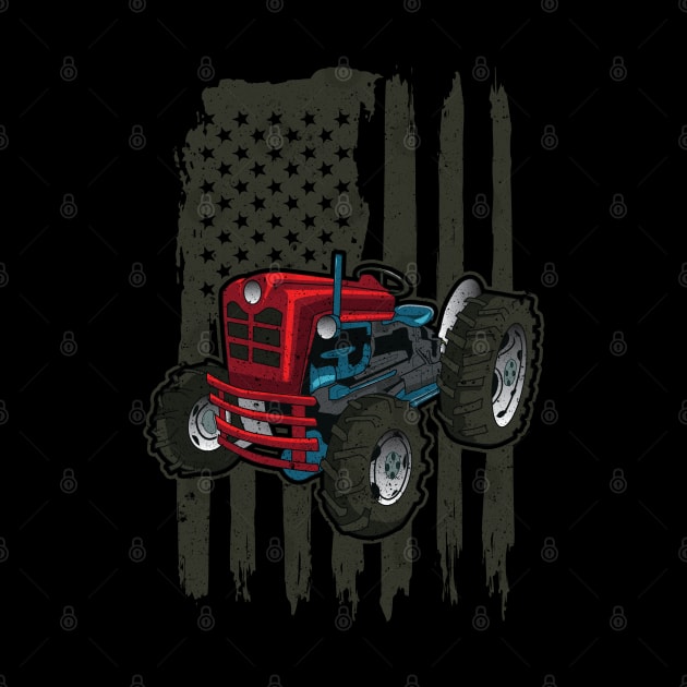 Tractor American Flag Tee Tractors Farm Gift Local Farmer by Proficient Tees