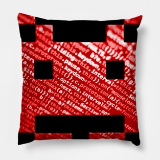 Code-Invader (Red) Pillow