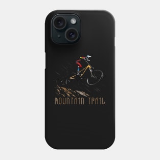 Mountain Bike Rider Downhill Trail Phone Case