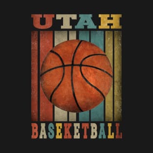 Aesthetic Proud Utah Name Basketball Birthday Vintage Teams T-Shirt