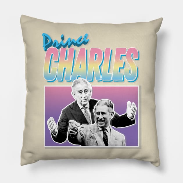 Prince Charles Laughing Graphic Design 90s Style Hipster Statement Tee Pillow by DankFutura