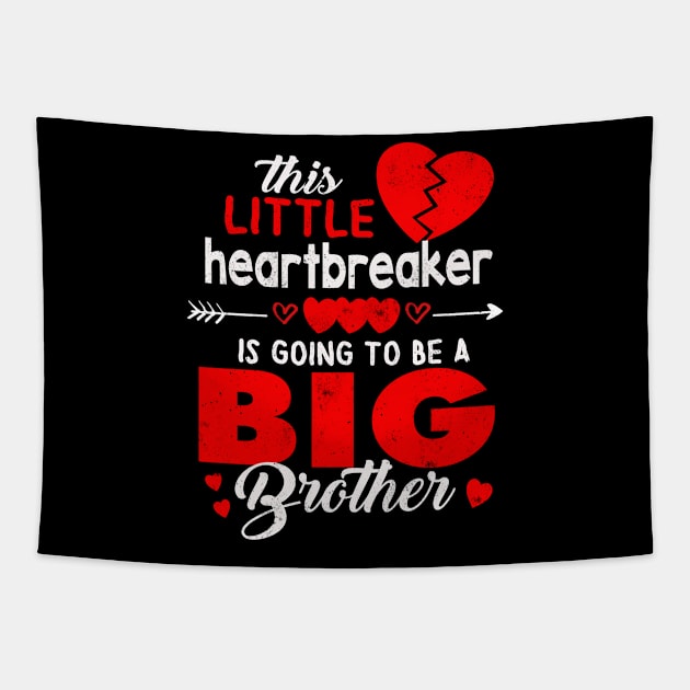 Brother Baby Reveal Hearts Day Valentines Day Tapestry by CrissWild