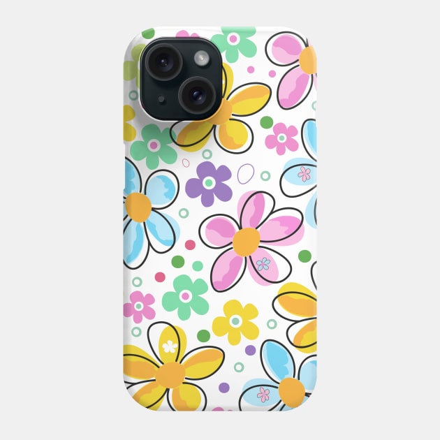 Abstract decorative spring flowers Phone Case by GULSENGUNEL