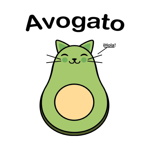 Womens Avogato Funny T Shirt Avocado Cat Cute Cat Face Novelty Tee by BestAnimeAlg