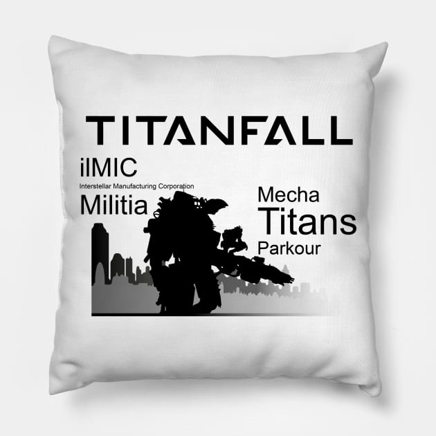 Titanfall Black 2 Pillow by KerzoArt