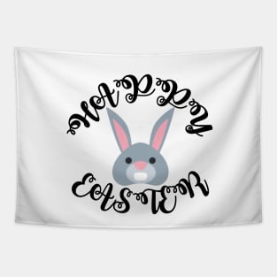 Bunny Wishing Easter Tapestry