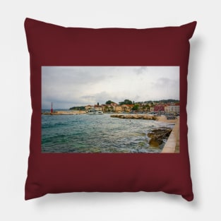 Sutivan, Waterfront in Brac, Croatia Pillow