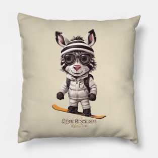 Cute Zebra Aspen Snowmass Ski Pillow