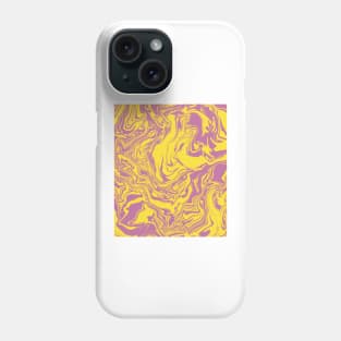 Pink and Yellow Liquid Swirls Retro Pattern Phone Case