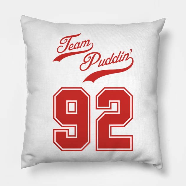 Team Puddin'! (RED) Pillow by cromarlimo