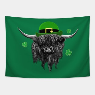 Scottish Highland Cow St Patrick's Day Derby Hat Tapestry