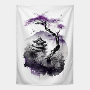 Feudal Japanese Scenery Tapestry