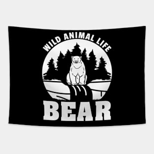 Wild Animals Life Of Bear Tapestry
