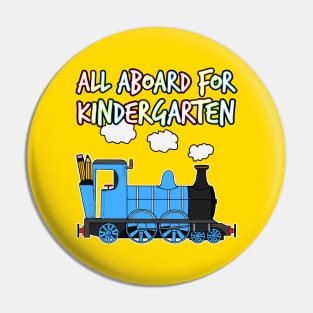 All Aboard For Kindergarten Steam Train (Blue) Pin